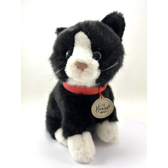 Hamleys Of London Plush Cats Set Of 2 Black White Sitting Kittens Stuffed Animal - Picture 6 of 16